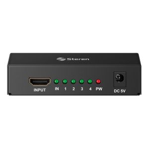 Splitter con amplificador HDMI Full HD de 4 salidas