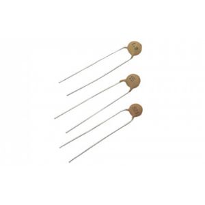 Condensador cerámico de disco, de 0.22 uF (micro Faradios) a 16 Volts