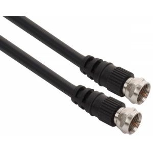 Cable coaxial RG59 con 2 conectores tipo "F" de rosca, de 3,6 m