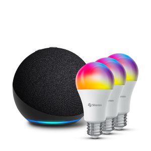 Alexa ECHO 5ª Gen más 3 bombillos Wi-Fi (ECHO DOT 5 GEN NE / SHOME-120/3)