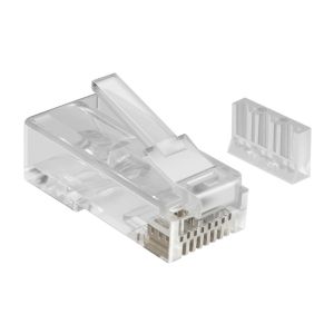 Plug RJ45 de 8 toma corrientes CAT 6A, para cable redondo